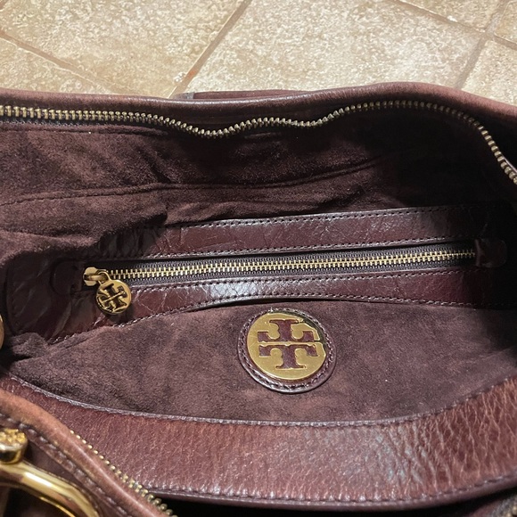 Classic Old School Lee Radziwill Brown/Maroon Suede Leather Handbag - 20% off!! - Picture 6 of 7